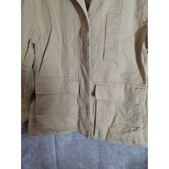 COS Relaxed Fit Linen Blend Utility Jacket Womens Small Chore Barn Career Casual - Picture 4 of 14